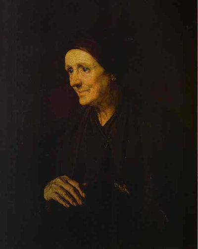 Old Woman with a Hen (Portrait of the Artist`s Wife) in dining room