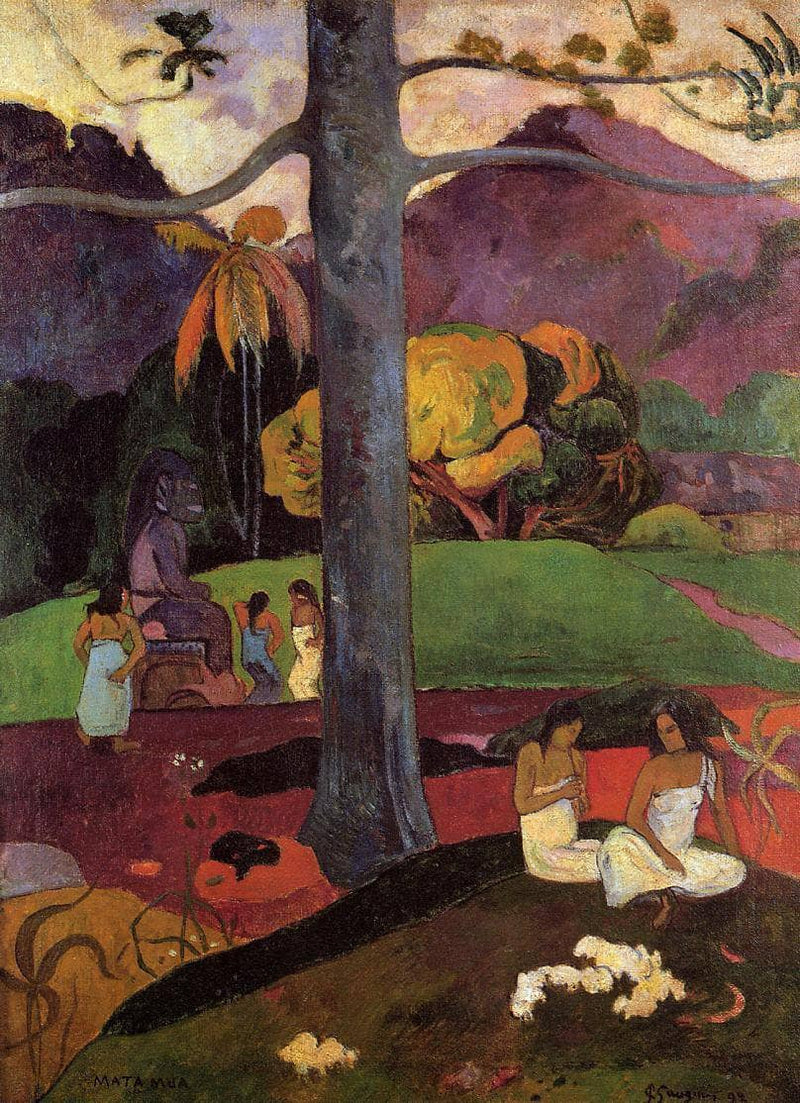 Olden times by Paul Gauguin — Oil Painting Reproduction