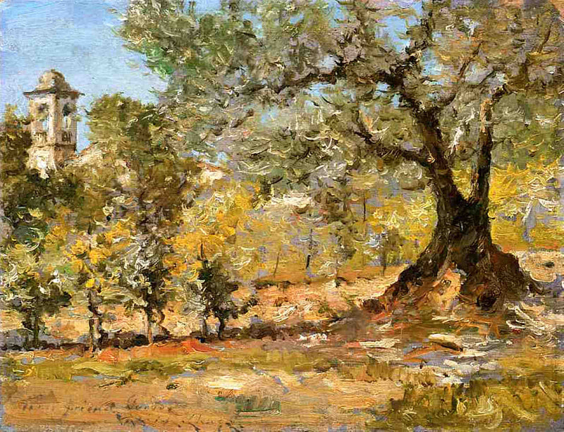 Olive Trees, Florence by William Merritt Chase — Oil Painting Reproduction