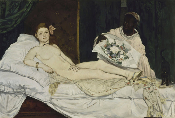 Olympia, by Edouard Manet, 1863, oil on canvas.