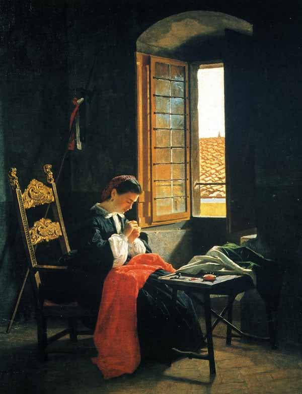 On April 26, 1859 in Florence by Odoardo Borrani — Oil Painting Reproduction