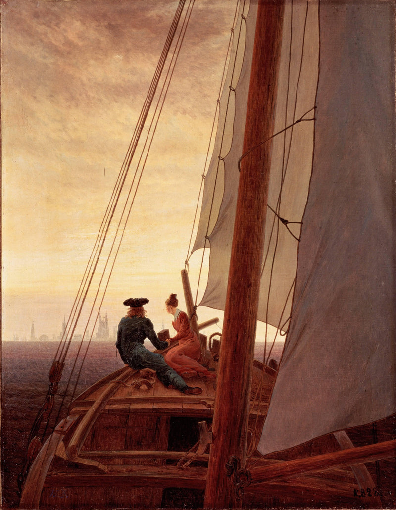 On Board a Sailing Ship by Caspar David Friedrich — Oil Painting Reproduction