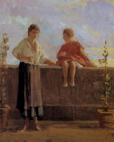 On the balcony in kitchen