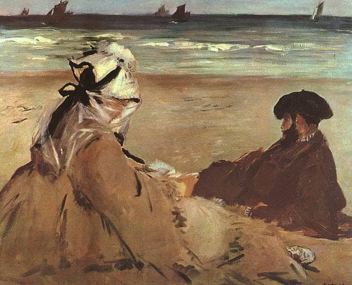 On the Beach by Edouard Manet — Oil Painting Reproduction