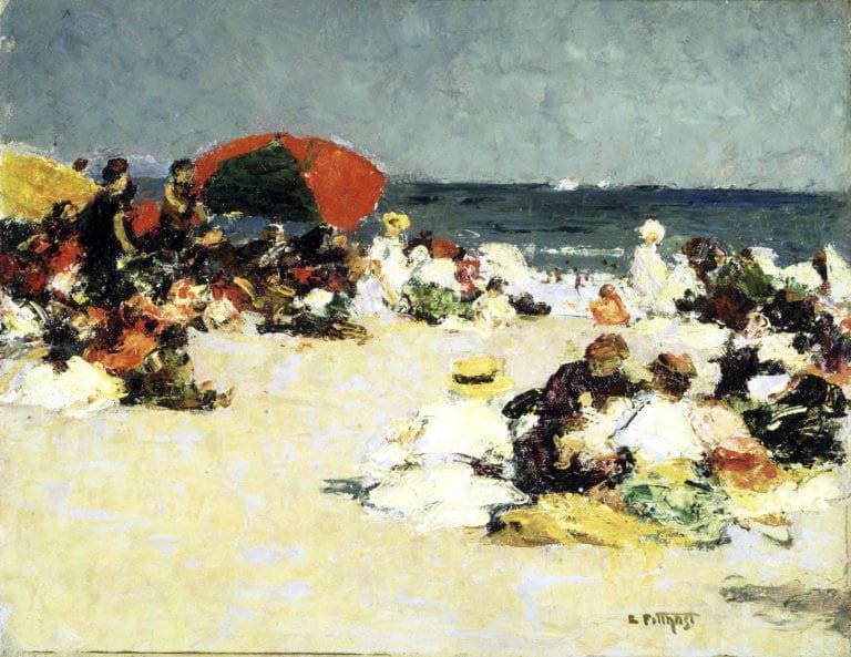 On the Beach by Edward Henry Potthast — Oil Painting Reproduction
