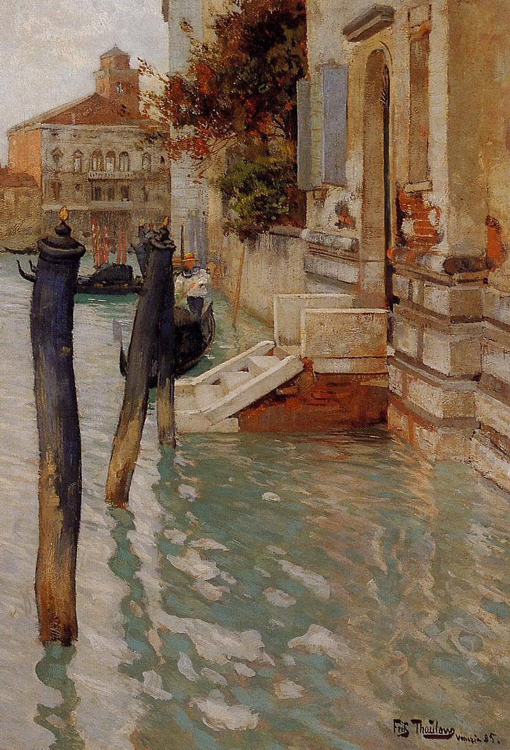 On the Grand Canal, Venice by Frits Thaulow — Oil Painting Reproduction