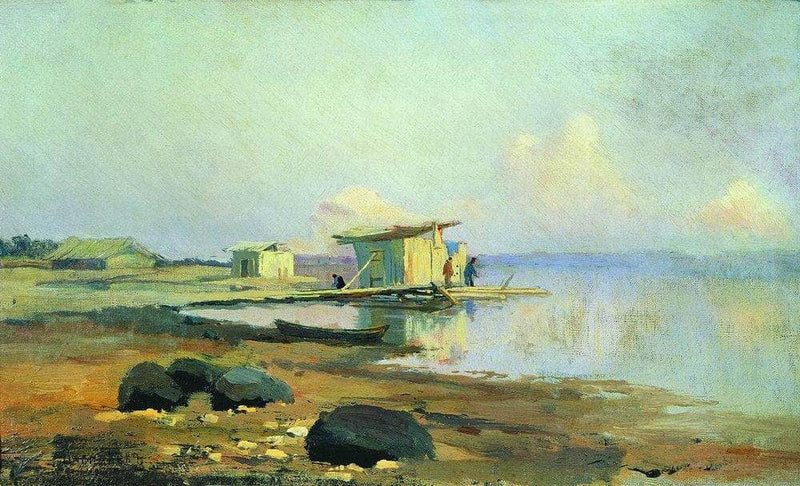 On the River. Calm by Fyodor Vasilyev — Oil Painting Reproduction
