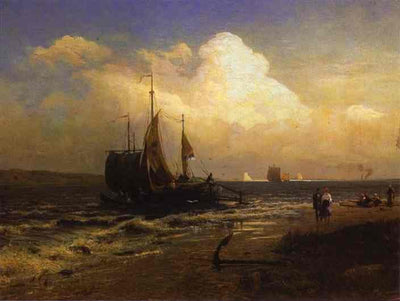 On the River. Windy Day in study