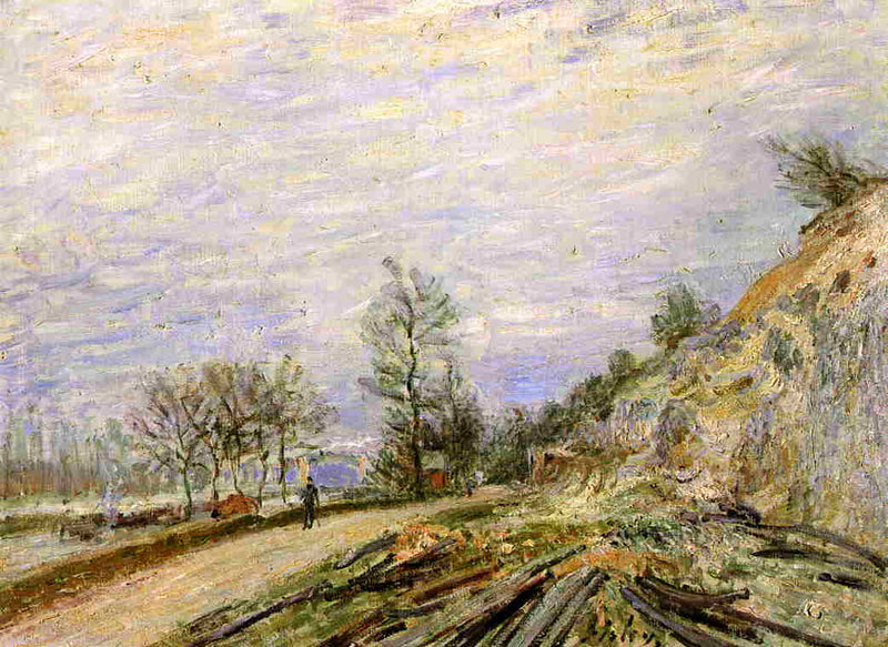 On the Road from Moret by Alfred Sisley — Oil Painting Reproduction
