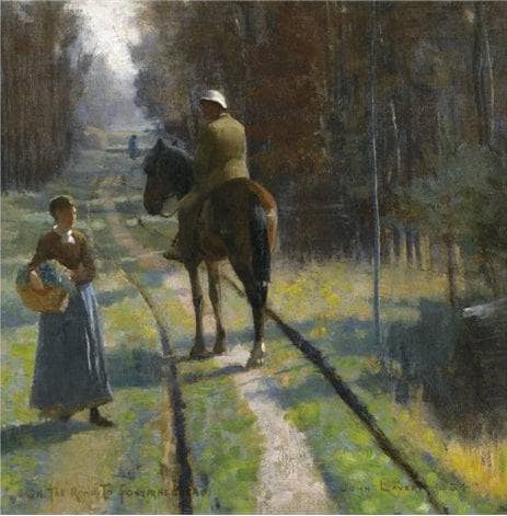 On the Road to Fontainebleau by John Lavery — Oil Painting Reproduction