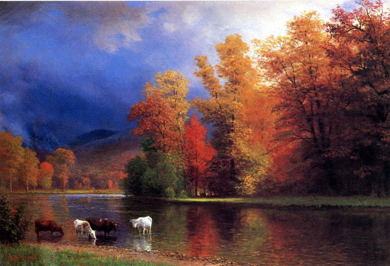 On the Saco by Albert Bierstadt — Oil Painting Reproduction