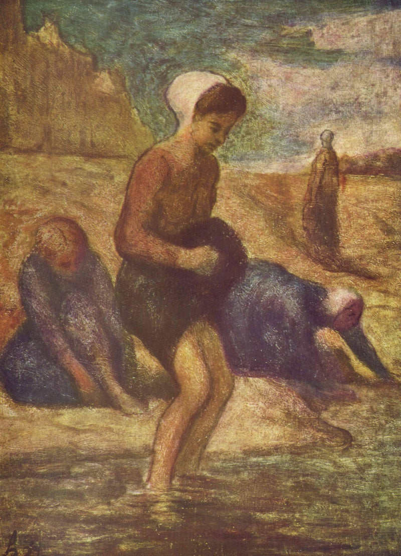 On the Shore by Honore Daumier — Oil Painting Reproduction