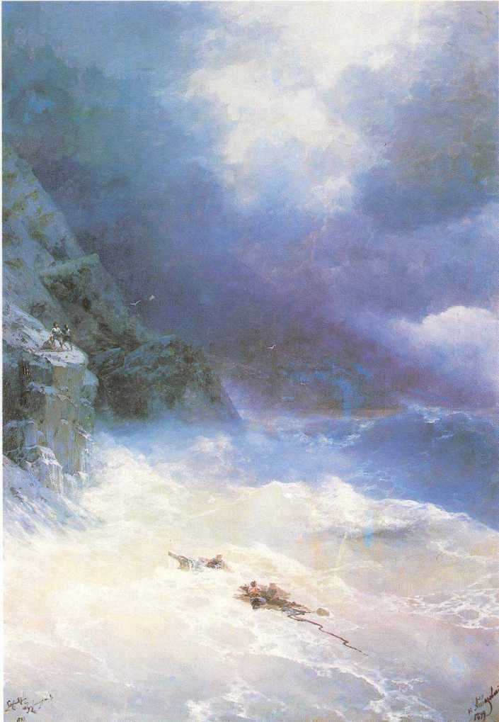 On the storm by Ivan Aivazovsky — Oil Painting Reproduction