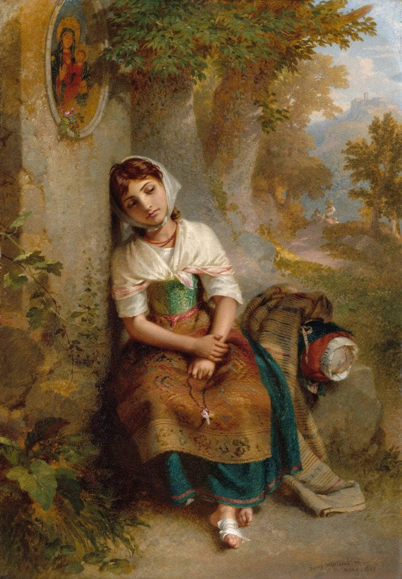 On the well by Penry Williams — Oil Painting Reproduction