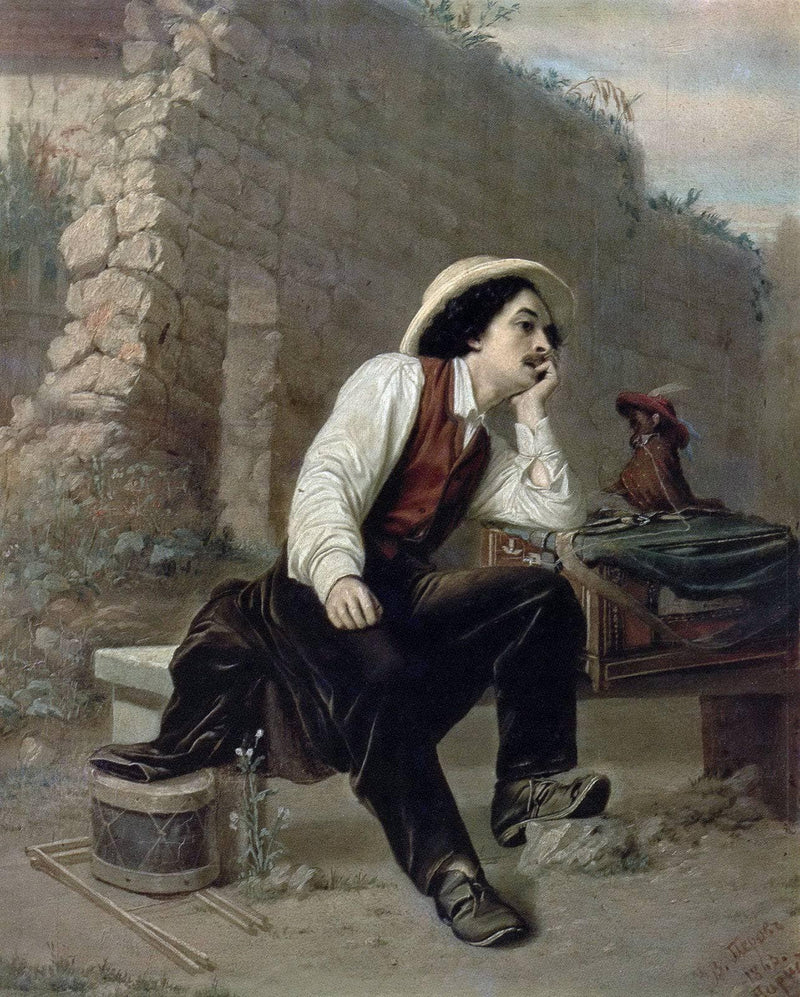 Organ Grinder by Vasily Perov — Oil Painting Reproduction