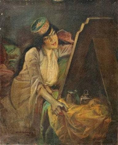 Oriental woman by Alfred Dehodencq — Oil Painting Reproduction