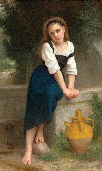 Orphan Girl at a Fountain by William-Adolphe Bouguereau — Oil Painting Reproduction