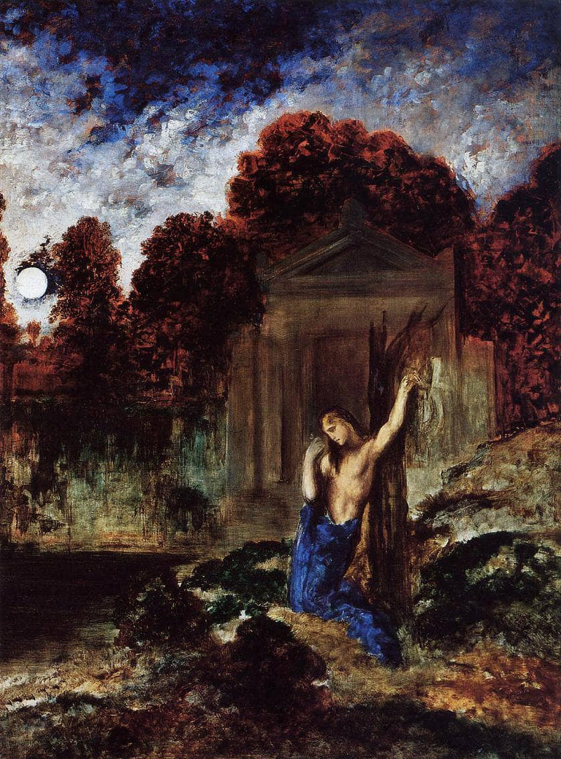 Orpheus at the Tomb of Eurydice by Gustave Moreau — Oil Painting Reproduction