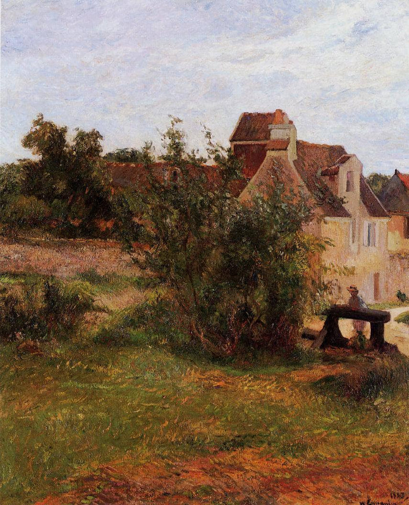 Osny, the gate of Busagny farm by Paul Gauguin — Oil Painting Reproduction