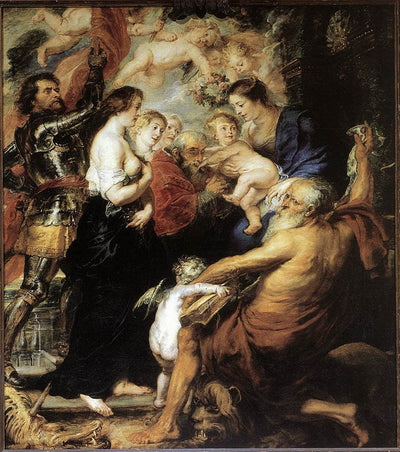 Our Lady with the Saints in kitchen