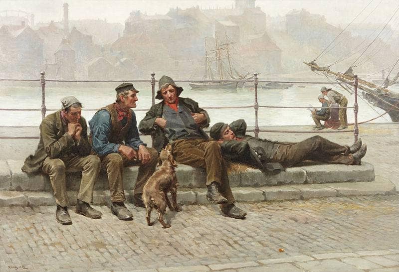 Out of Work or Nothing Doing by Ralph Hedley — Oil Painting Reproduction