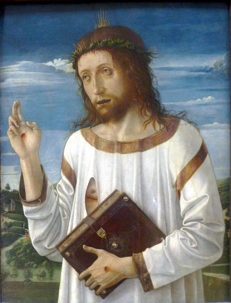 Christ Blessing by Giovanni Bellini — Oil Painting Reproduction