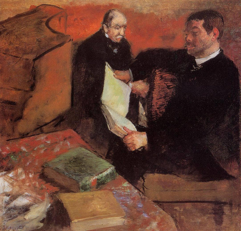 Pagan and Degas' Father by Edgar Degas — Oil Painting Reproduction