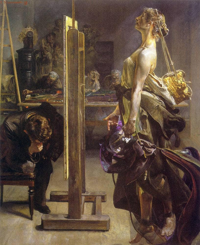 Painter's Inspiration by Jacek Malczewski — Oil Painting Reproduction