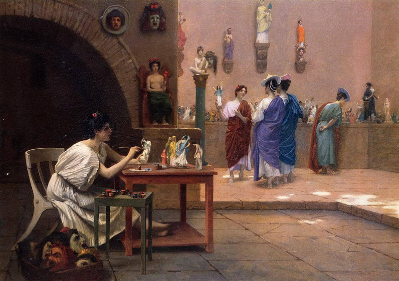 Tanagra Workshop by Jean-Leon Gerome — Oil Painting Reproduction