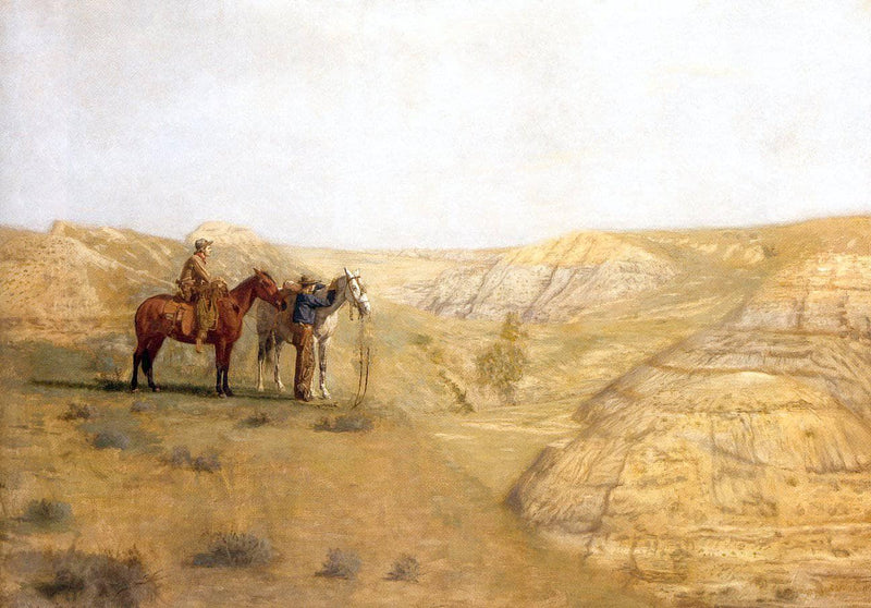 Painting Cowboys in the Bad Lands by Thomas Eakins — Oil Painting Reproduction