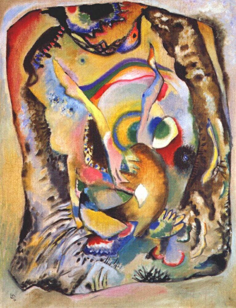 Painting on light ground by Wassily Kandinsky — Oil Painting Reproduction