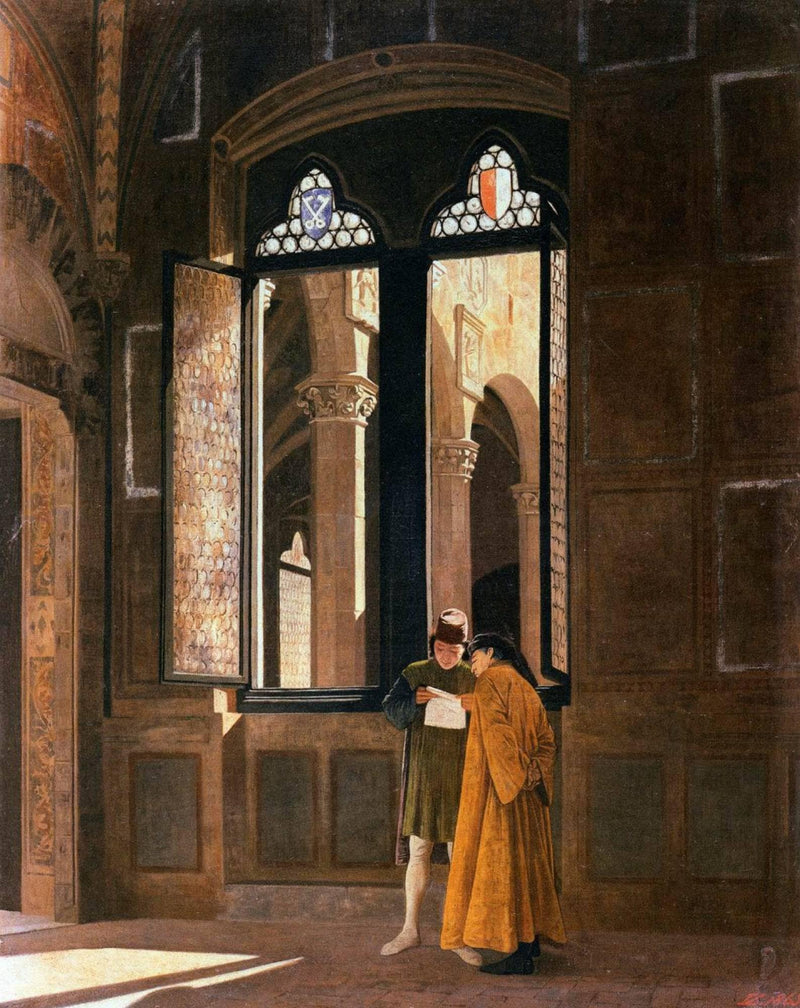 Palazzo Pretorio in Florence by Federico Zandomeneghi — Oil Painting Reproduction