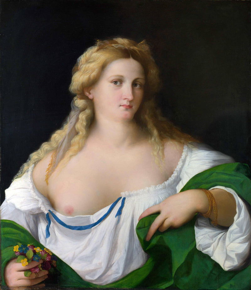 A Blonde Woman by Palma Vecchio — Oil Painting Reproduction