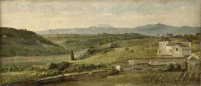 Panoramic Landscape with a Farmhouse in apartment