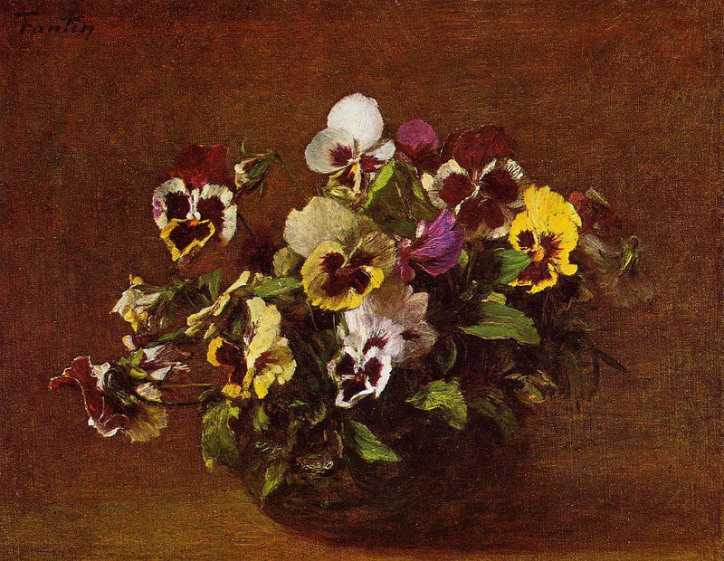 Pansies by Henri Fantin-Latour — Oil Painting Reproduction