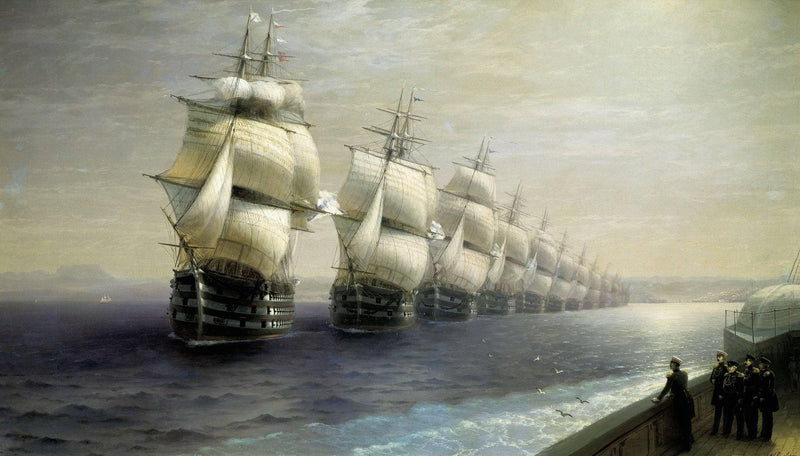 Parade of the Black Sea Fleet by Ivan Aivazovsky — Oil Painting Reproduction