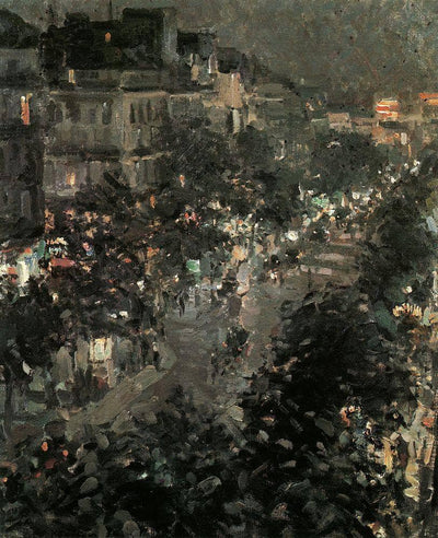 Paris at Night. Boulevard des Italiens in apartment