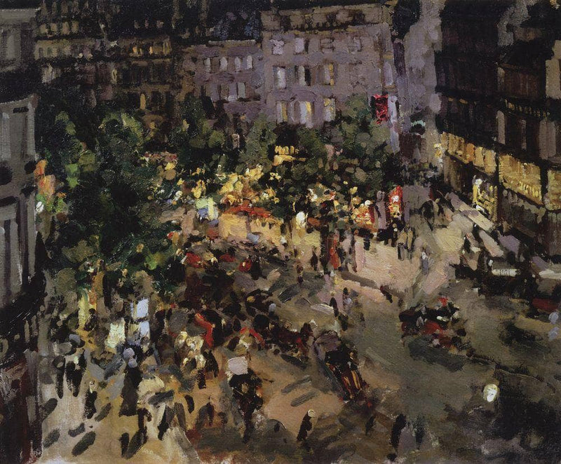 Paris.Boulevard des Capucines. by Konstantin Korovin — Oil Painting Reproduction