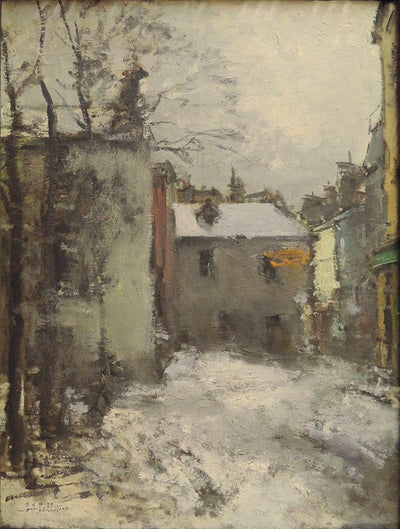 Paris, Montmartre, la Place du Tertre, l'hiver in home office