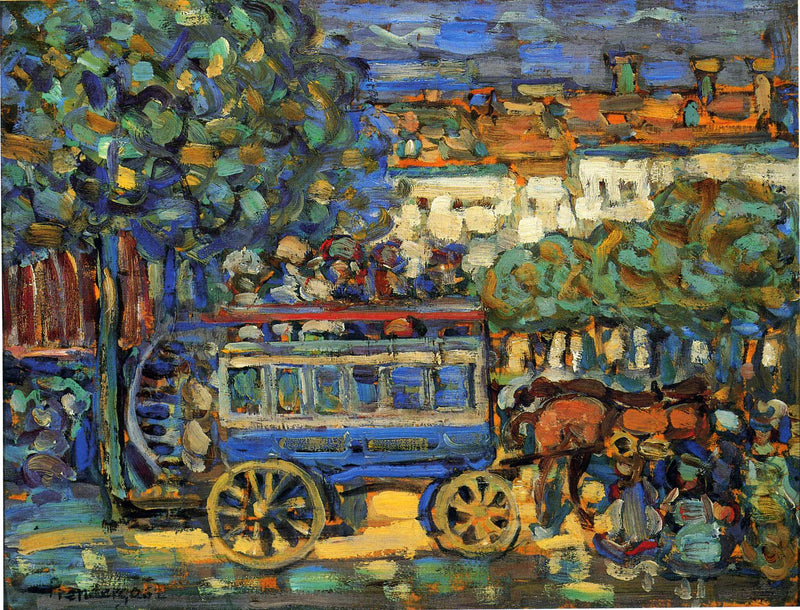 Paris Omnibus by Maurice Prendergast — Oil Painting Reproduction