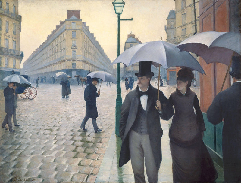 Paris Street, Rainy Day by Gustave Caillebotte — Oil Painting Reproduction
