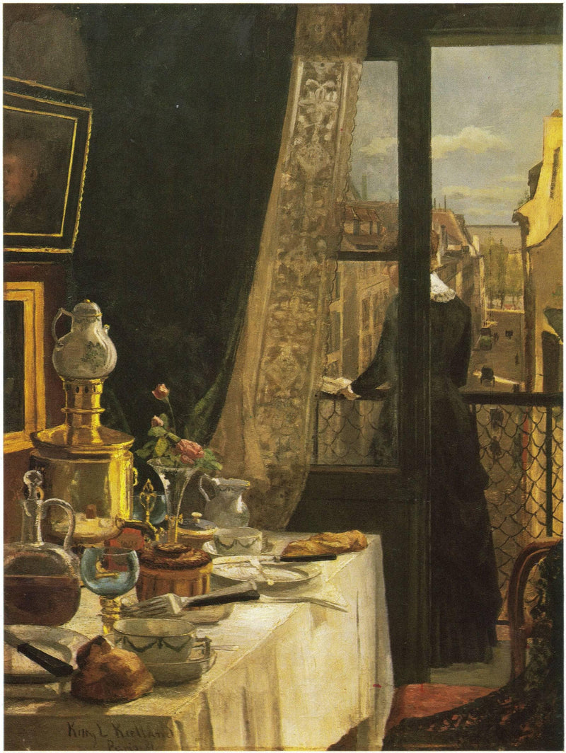 Parisinteriør by Kitty Lange Kielland — Oil Painting Reproduction