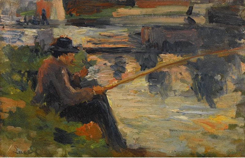 Parizelle À La Pêche Au Bas Meudon by Maximilien Luce — Oil Painting Reproduction