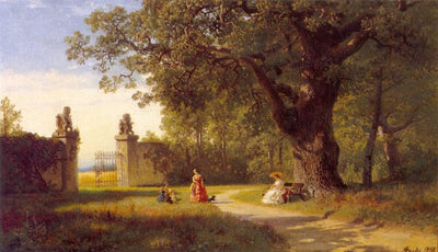 Parklandskap Med Figurer in study