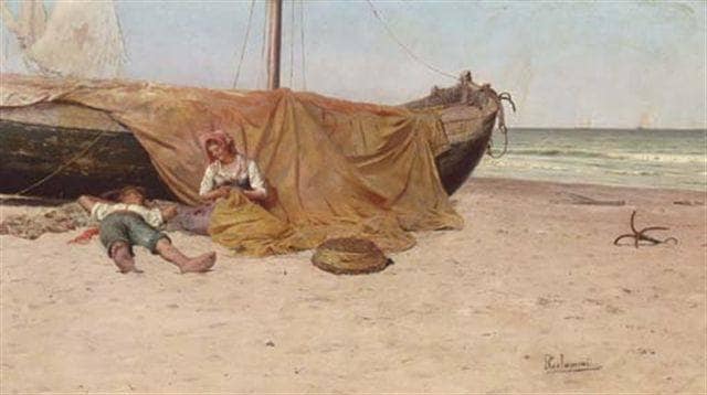 A tender moment by Pasquale Celommi — Oil Painting Reproduction