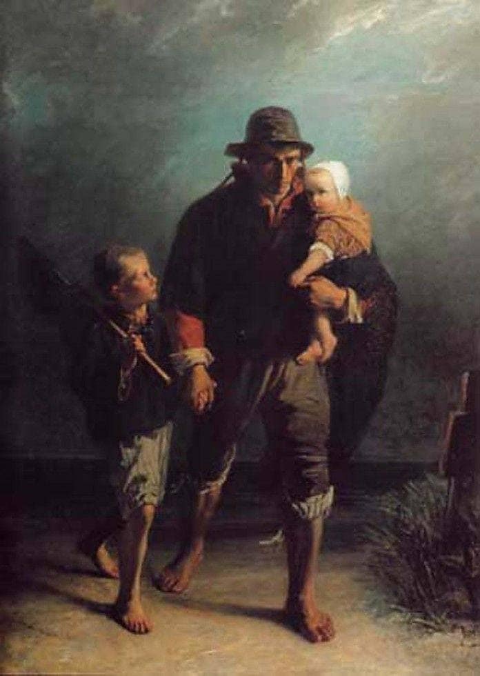 Passing Mother's Grave by Jozef Israëls — Oil Painting Reproduction