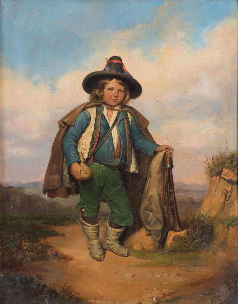 Shepherd boy from Abruzzo by Filippo Palizzi — Oil Painting Reproduction
