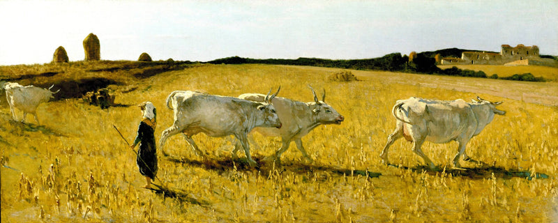 Pastures in Castiglioncello by Telemaco Signorini, Oil Painting Reproduction