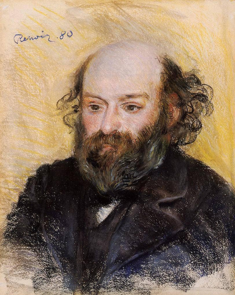 Paul Cezanne by Pierre-Auguste Renoir — Oil Painting Reproduction