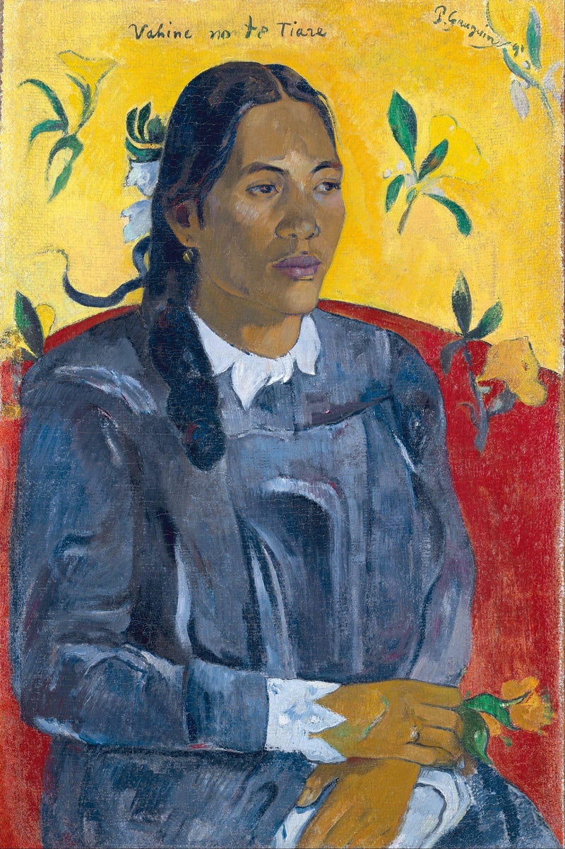Woman with a Flower by Paul Gauguin — Oil Painting Reproduction